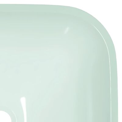 vidaXL Umywalka ze szkła, 42x42x14 cm, biała