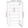 vidaXL Szafa na buty, wysoki połysk, biała, 55x35x108 cm