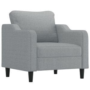 vidaXL Fotel, jasnoszary, 60 cm, obity tkaniną