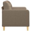 vidaXL Sofa 2-osobowa, kolor taupe, 120 cm, tapicerowana tkaniną