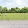 vidaXL Słupek ogrodzeniowy. Szary 50 x 0,8 m (siatka 25 mm) Stal i PVC