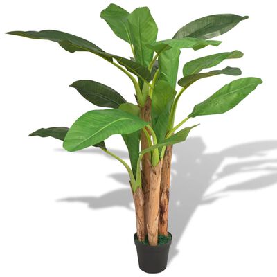 vidaXL Sztuczne drzewko bananowe z doniczką, 175 cm, zielone