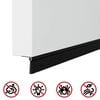 vidaXL Uszczelki z szczotką do drzwi na zatrzask 2 pcs Czarny 100 cm