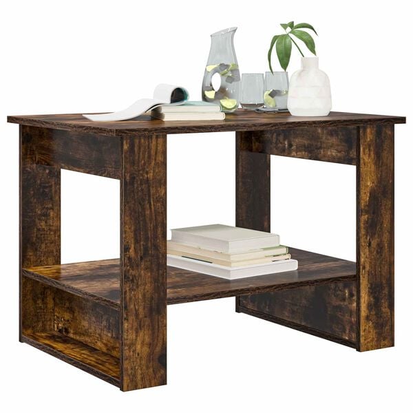 vidaXL Stolik kawowy Dąb wędzony 72 x 50 x 50 cm