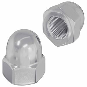 vidaXL Hex Orzechy żołędziowe 2 pcs Srebrny m8 Metal