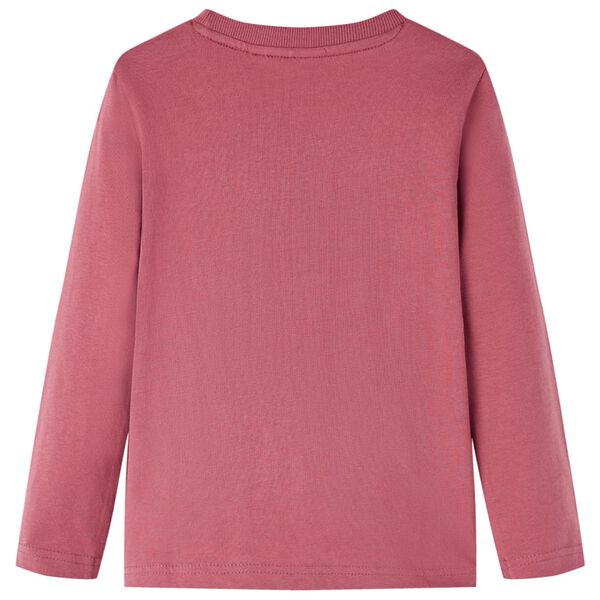 Koszulka dziecięca z długimi rękawami, ciemna czerwień, 116