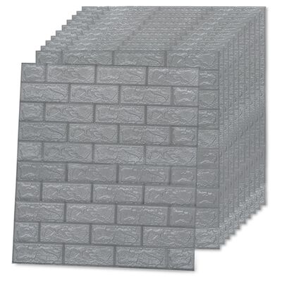 vidaXL Panele 3D z imitacją cegły, samoprzylepne, 20 szt., antracytowe