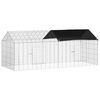 vidaXL Klatka dla kr&oacute;lika Srebrny 200 x 78 x 78 cm Stal Galwanizowana