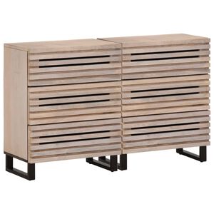 vidaXL Szafki, 2 szt., 60x34x75 cm, lite drewno mango