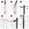 vidaXL Ogrodzenie z słupkiem Zielony 1,2 x 10 m Stal i PVC