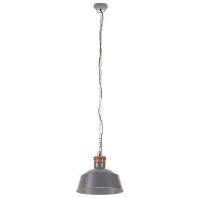 vidaXL Industrialna lampa wisząca, 32 cm, szara, E27