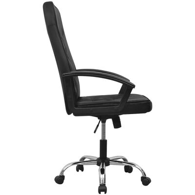 vidalXL Krzesło biurowe Sztuczna skóra 67x70 cm Czarne