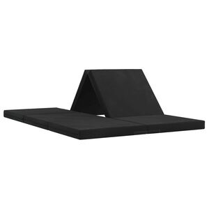 vidaXL Składana Sofa Ł&oacute;żko 140 x 67 x 15 cm Czarny