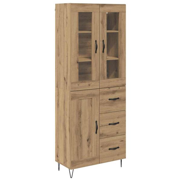 vidaXL Highboard z szufladą Dąb rzemieślniczy 69,5 x 34 x 90 cm