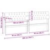 vidaXL Tapicerowane wezgłowie Jasnoszary 200 cm Lite drewno sosnowe