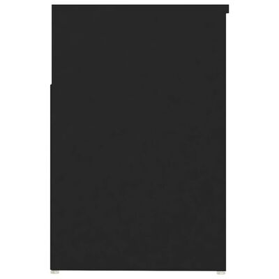 vidaXL Ławka z miejscem na buty, czarna, 80x30x45 cm, płyta wiórowa