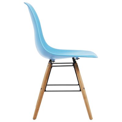 vidaXL Krzesła stołowe, 2 szt., niebieskie, plastik