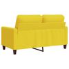 vidaXL Sofa 2-osobowa, jasnoż&oacute;łta, 120 cm, tapicerowana tkaniną