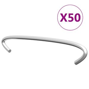 vidaXL Haki do gabion&oacute;w, 50 szt., galwanizowana stal, 10 cm