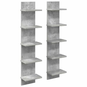 vidaXL P&oacute;łka ścienna 2 szt. Betonowy szary 22 x 15 x 100 cm