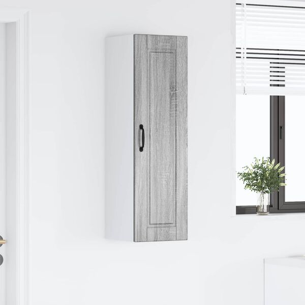 vidaXL Szafka kuchenna z p&oacute;łką Szary Sonoma 30 x 31 x 100 cm