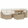 vidaXL Zestaw Sof na Ogr&oacute;d z poduszką 7 pcs beżowo-kremowy