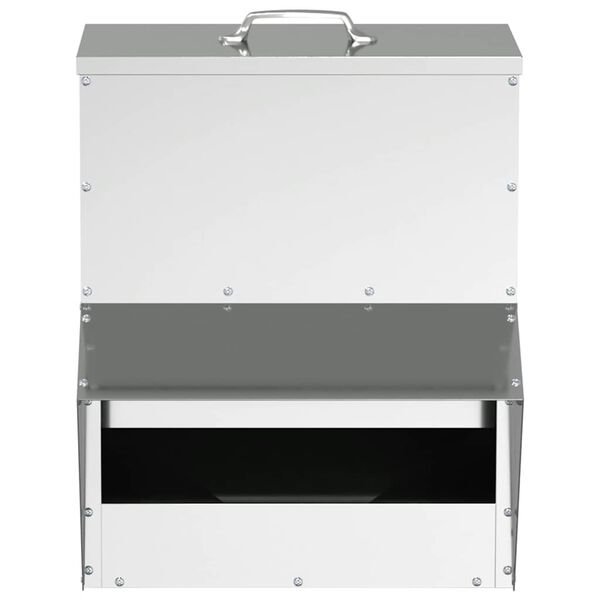 vidaXL Karmnik dla kur Srebrny 20 x 25 x 35 cm Stal Galwanizowana