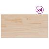vidaXL Blaty do stolika, 4 szt., 90x45x2,5 cm, prostokątne, sosnowe