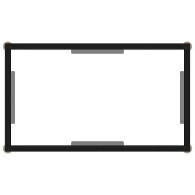 vidaXL Stolik konsolowy, przezroczysty, 60x35x75 cm, szkło hartowane