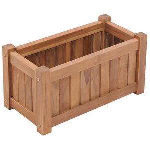 vidaXL Podwyższona donica 50x25x25 cm, lite drewno tekowe