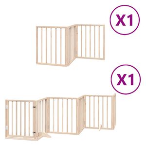 vidaXL Składana bramka dla psa, z drzwiami, 9 paneli, 450 cm