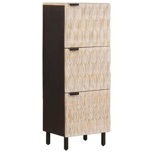 vidaXL Highboard Wykończenie w kolorze białego prania 40 x 33 x 110 cm