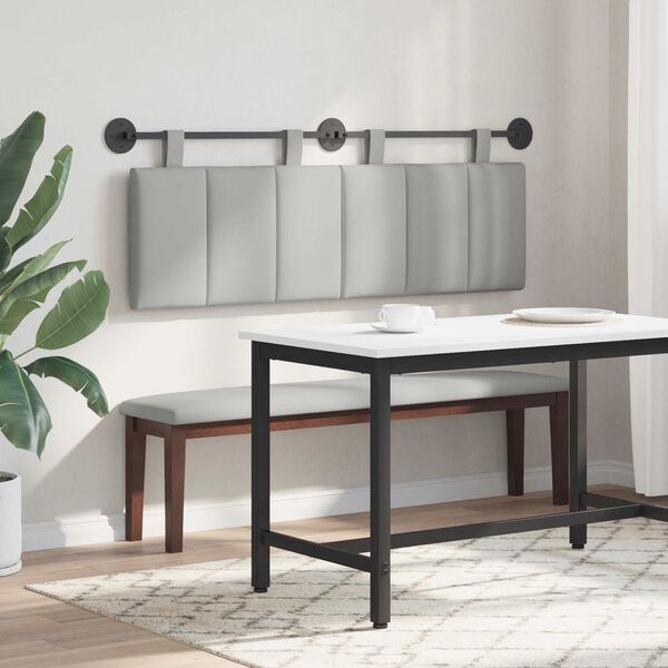 vidaXL Wisząca Głowa Paski Szary chmur 150 x 55 x 5 cm tkanina