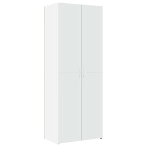 vidaXL Wysoka szafka, biała, 70x42,5x185 cm, materiał drewnopochodny