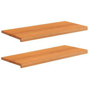 vidaXL Parapety 2 szt. Jasny Brąz 100 x 40 x 2 cm Drewno bukowe