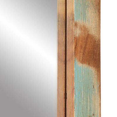 vidaXL Lustro, 70x50 cm, lite drewno z odzysku i szkło