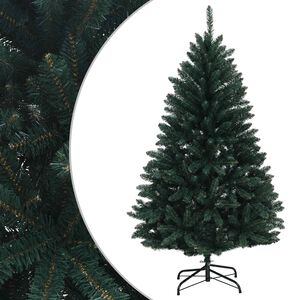 vidaXL Sztuczna choinka z zawiasami 150 cm PVC Ciemnozielony