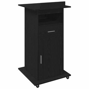 vidaXL Podium Czarny Dąb Drewno inżynieryjne 55 x 55 x 107 cm