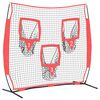 vidaXL Siatka treningowa do baseballu Czarny 214,5 x 89,5 x 181 cm