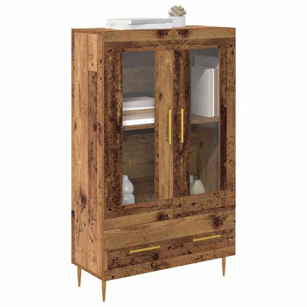 vidaXL Highboard z szufladą Stare drewno 69,5 x 31 x 115 cm