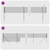 vidaXL Ogrodzenie z siatki, z kotwami, srebrne, 1,6x10 m