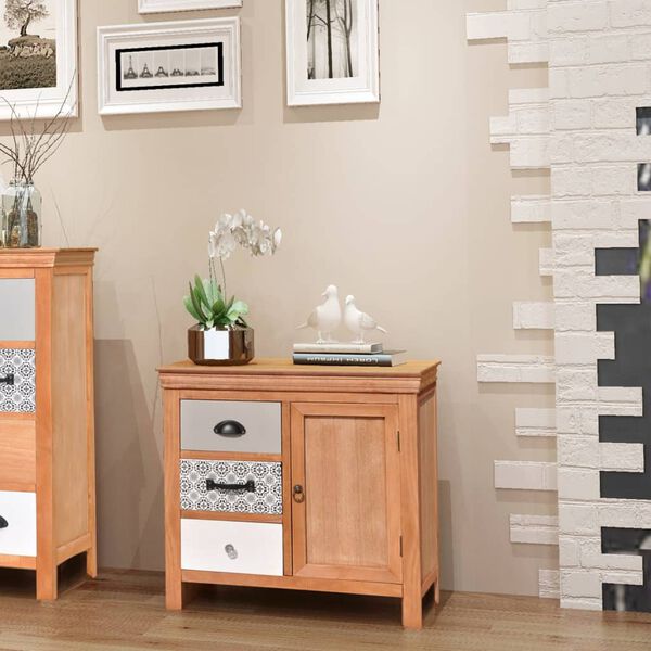 vidaXL Szafka, kredens z szufladami 65x35x60 cm, eukaliptus