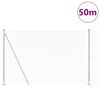 vidaXL Słupek ogrodzeniowy. Srebrny 50 x 1,5 m (siatka 13 mm) Stal