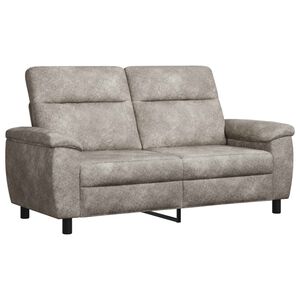 vidaXL Sofa jasnoszary 178 x 90 x 95 cm Sk&oacute;ra zamszowa