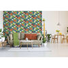 DUTCH WALLCOVERINGS Tapeta w kwiaty i ryby, niebieska