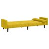 vidaXL 2-osobowa kanapa, 2 poduszki, żółta, aksamitna