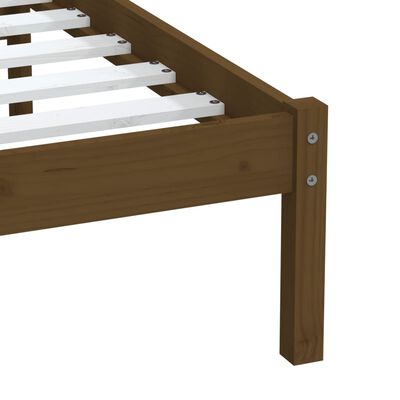 vidaXL Rama łóżka, miodowy brąz, lite drewno, 75x190 cm, 2FT6
