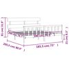 vidaXL Rama łóżka z wezgłowiem, lite drewno