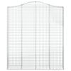 vidaXL Łukowaty kosz gabionowy 200x30x220/240 cm, galwanizowane żelazo