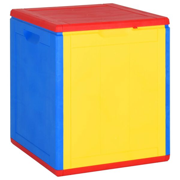 vidaXL Skrzynia ogrodowa, kolorowa, rattan PP, 90 L